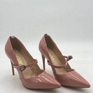 YDN Women's Pointy Toe High Heels Mary Jane Pumps with Buckle Fashion Sitlettos